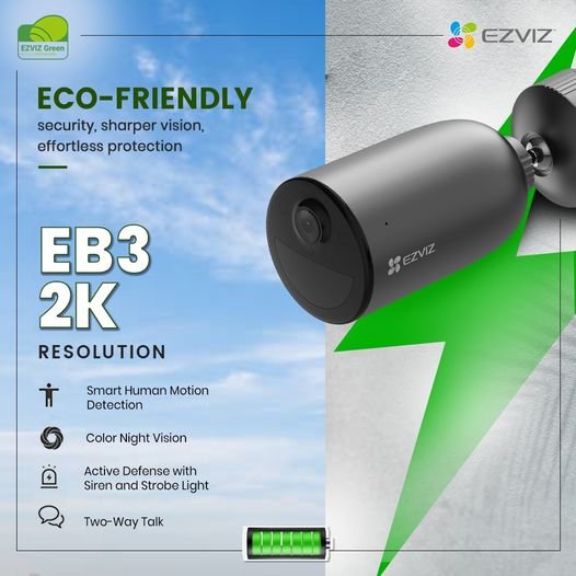 Ezviz EB3 2K 3MP Standalone Smart Home Battery Camera - Image 2