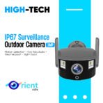 Outdoor Waterproof Fisheye 3MP Surveillance Camera IP67 Waterproof WIFI Home Remote HD Color Night Vision Automatic Cruise Monitor