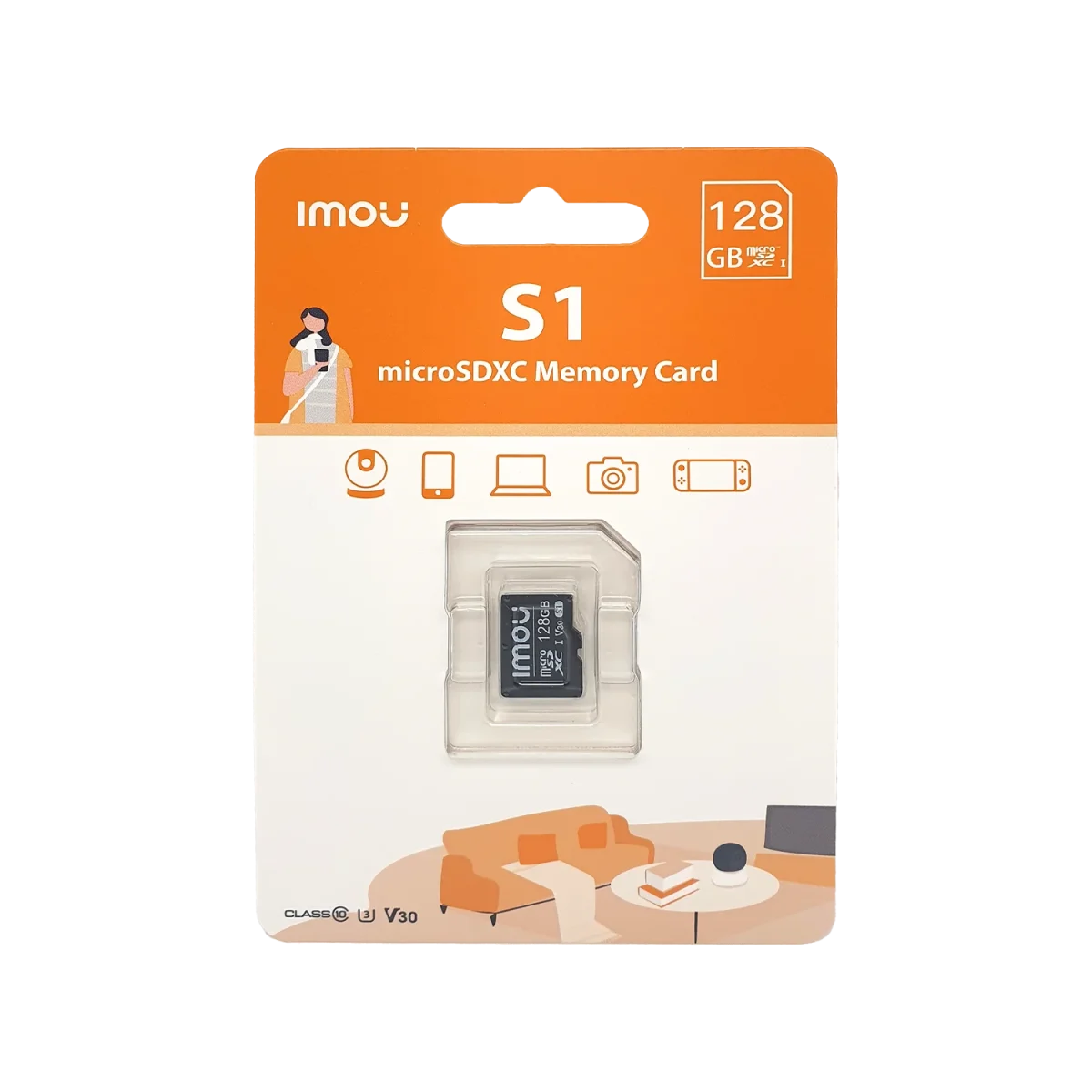 IMOU SD Card S1 High-speed128GB High Compatibility Micro SDXC Card for Surveillance - Image 1