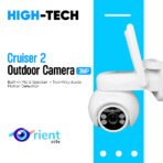Outdoor V380 WIFI  Cruiser 2 High Tech 3MP PTZ Two Way Talk Colour  View WIFI Camera