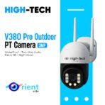 High-Tech 3MP WiFi Outdoor PT Camera | V380 Pro App | Waterproof | Color Night Vision | 360° Pan Tilt | Two-Way Audio | Best CCTV Camera for Home & Shop Security in Pakistan C15