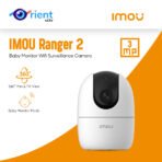 IMOU Ranger 2 2K 3MP IP 360° Camera Human Detection Two-way Talk Baby Monitor Wifi Surveillance Camera