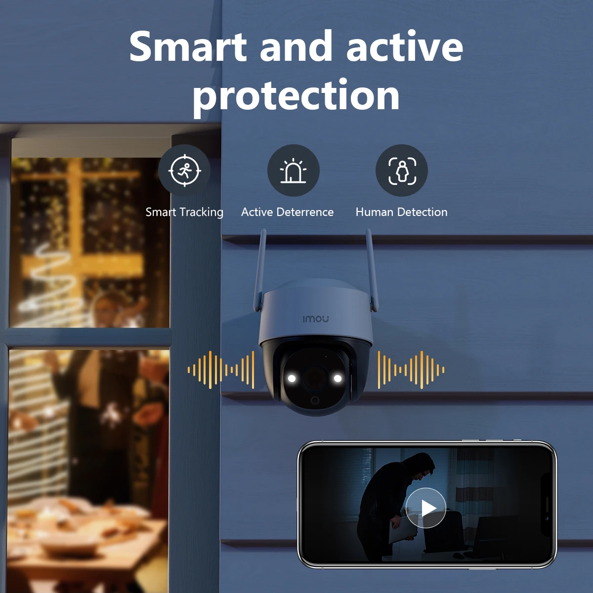 IMOU Cruiser SE+ 5MP 3K Full Color WiFi Camera Dual Antenna IP66 Weatherproof Smart Tracking AI Human Detection Outdoor Camera - Image 6