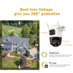 IMOU Outdoor Wifi Security Camera Cruiser Dual 6MP Resolution Double Vision Built-in Alarm Human Detection - Image 3