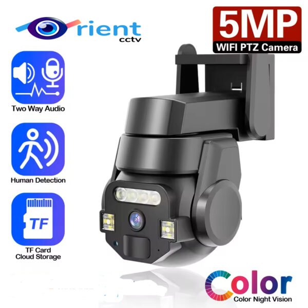 5MP Smart Life Wifi Home PTZ  Auto Tracking Outdoor Waterproof Wireless CCTV Surveillance  Care cam Pro IP Camera