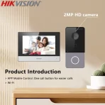 Hikvision DS-KIS603-P(C) Video Intercom Kit Built-in Mic DS-KV6113-WPE1(C) Doorbell DS-KH6320-WTE1 POE Door Station WIFI Monitor - Image 2