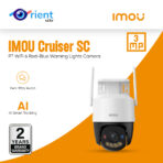 IMOU Cruiser SC 3MP PT Camera WiFi 6 Red-Blue Warning Lights Smart Color Night Vision Smart Tracking Outdoor Security Camera