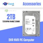 Seagate 2TBDesktop PC 3.5″ Internal Mechanical Hard disk SATA3 6Gb/s HDD 5900-7200RPM 64MB/128MB Buffer for DVR NVR PC Computer