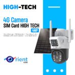 4G Camera SIM Card HIGH TECH 4MP IP Camera Outdoor 7.6W Solar Panel 10800mAh Battery Security PTZ CCTV Smart  Monitor