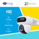 EZVIZ Dual Lens Camera H90 Dual Rotations 2K Pan & Tilt 4mp Outdoor Wi-Fi Camera