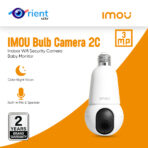 Bulb Camera IMOU 2C 3MP Indoor Wifi Security Camera Baby Monitor Color View AI Human Detection