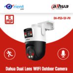 Dahua Dual Lens WIFI Outdoor Camera  DH-P5D-5F-PV 5+5MP IR 40M & Full Color IP66 built-in Mic & Spk Human Detection Pan & Tilt