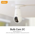 Bulb Camera IMOU 2C 3MP Indoor Wifi Security Camera Baby Monitor Color View AI Human Detection