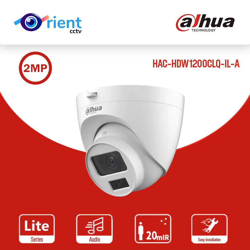 10 Dahua CCTV HAC-HDW1200CLQ-IL-A 2MP Smart Dual Light Color HDCVI Fixed-focal Eyeball Camera - Image 1