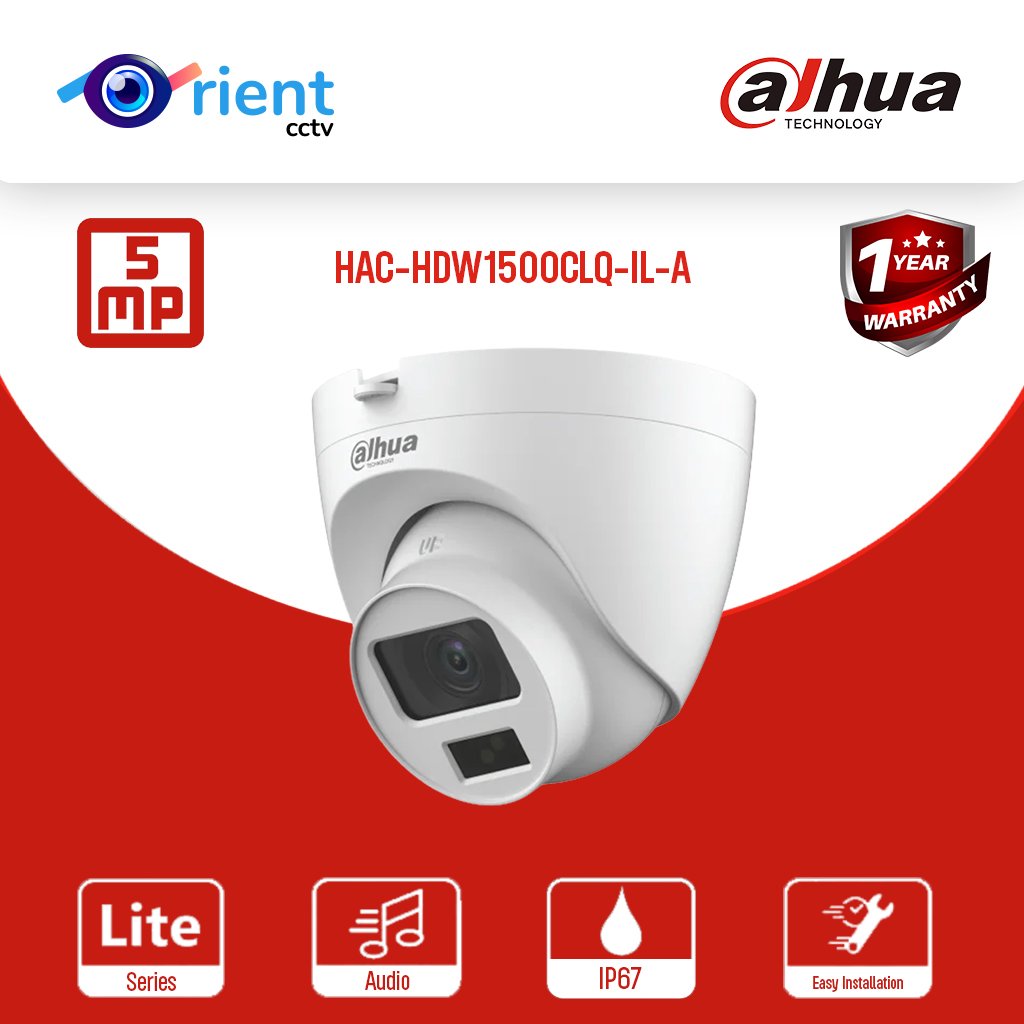 11 Dahua CCTV HAC-HDW1500CLQ-IL-A 5MP Smart Dual Light HDCVI Fixed-focal  Eyeball Colour Camera - Image 1
