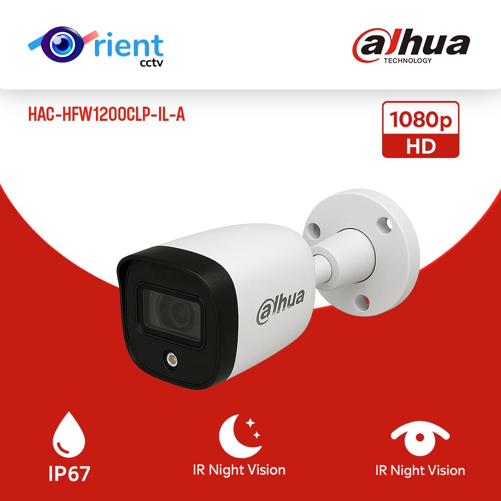 3 Dahua 2MP 1080P HD Bullet CCTV Camera HAC-HFW1200CLP-IL-A – IP67 Waterproof & Color Night Vision - Image 1