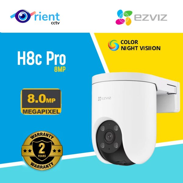 Ezviz H8c Pro 8MP 4K Pan & Tilt Wi-Fi AI Human Detection Outdoor Camera Price in Pakistan