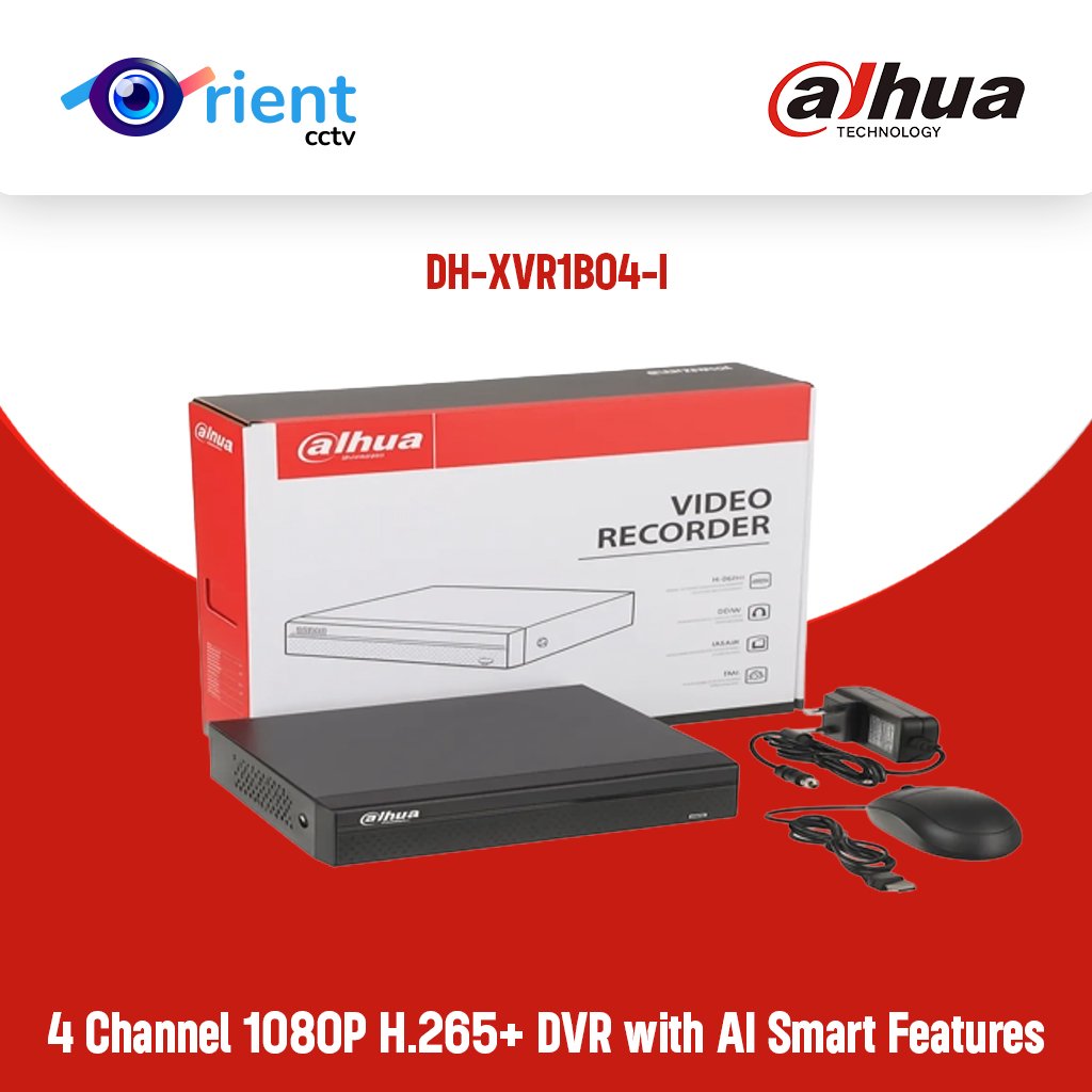 Dahua DH-XVR1B04-I 4 Channel 1080P H.265+ DVR with AI Smart Features – Pakistan Model - Image 1