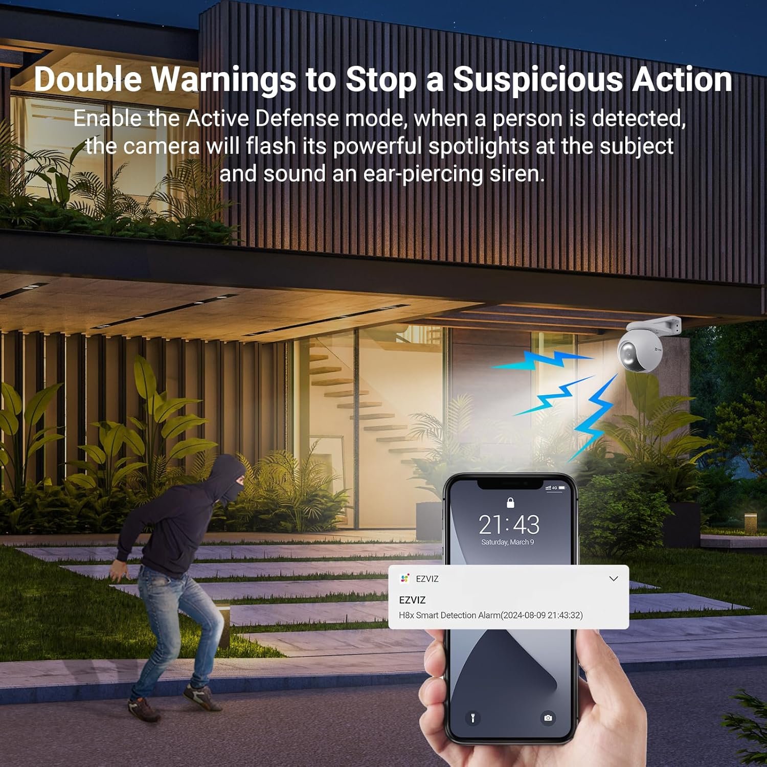 6825e19b4e015d8eb1c5fe1f0b78b040a2fc52d6836484f713d30.jpg EZVIZ H8x 4MP Outdoor Wifi Ultra Low Light Surveillance Camera with Auto Zoom Tracking, Color Full Night Vision  Person/Vehicle Detection, Two-Way Audio, Active Defense - Image 5