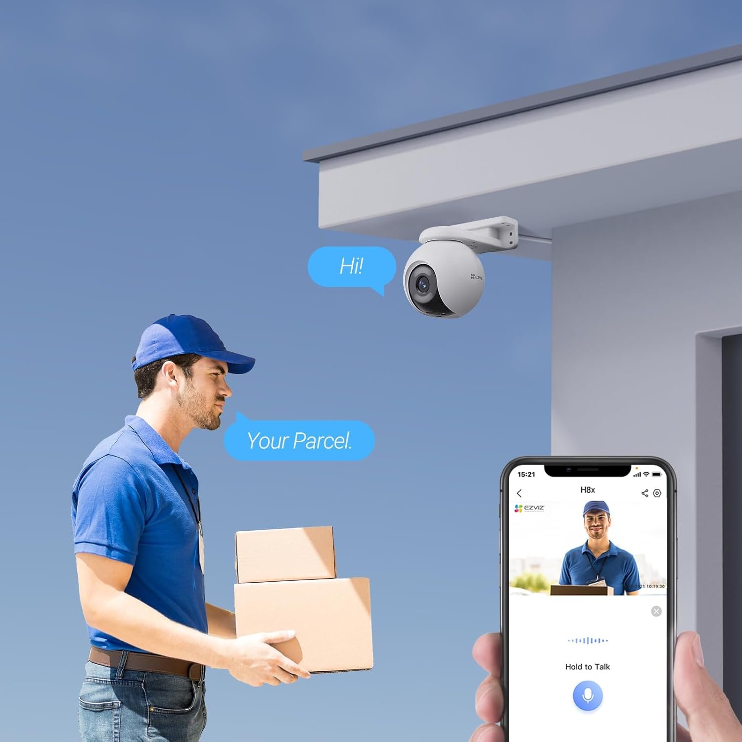 6825e19e897972a3b60ea317f00952985a884795c68cbd3663c75.jpg EZVIZ H8x 4MP Outdoor Wifi Ultra Low Light Surveillance Camera with Auto Zoom Tracking, Color Full Night Vision  Person/Vehicle Detection, Two-Way Audio, Active Defense - Image 8