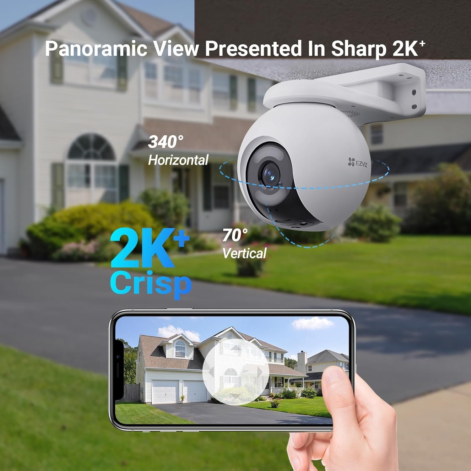 6825e19fa8900863df6e28d1d9a11dacaf2004c64a176a07effaf.jpg EZVIZ H8x 4MP Outdoor Wifi Ultra Low Light Surveillance Camera with Auto Zoom Tracking, Color Full Night Vision  Person/Vehicle Detection, Two-Way Audio, Active Defense - Image 9