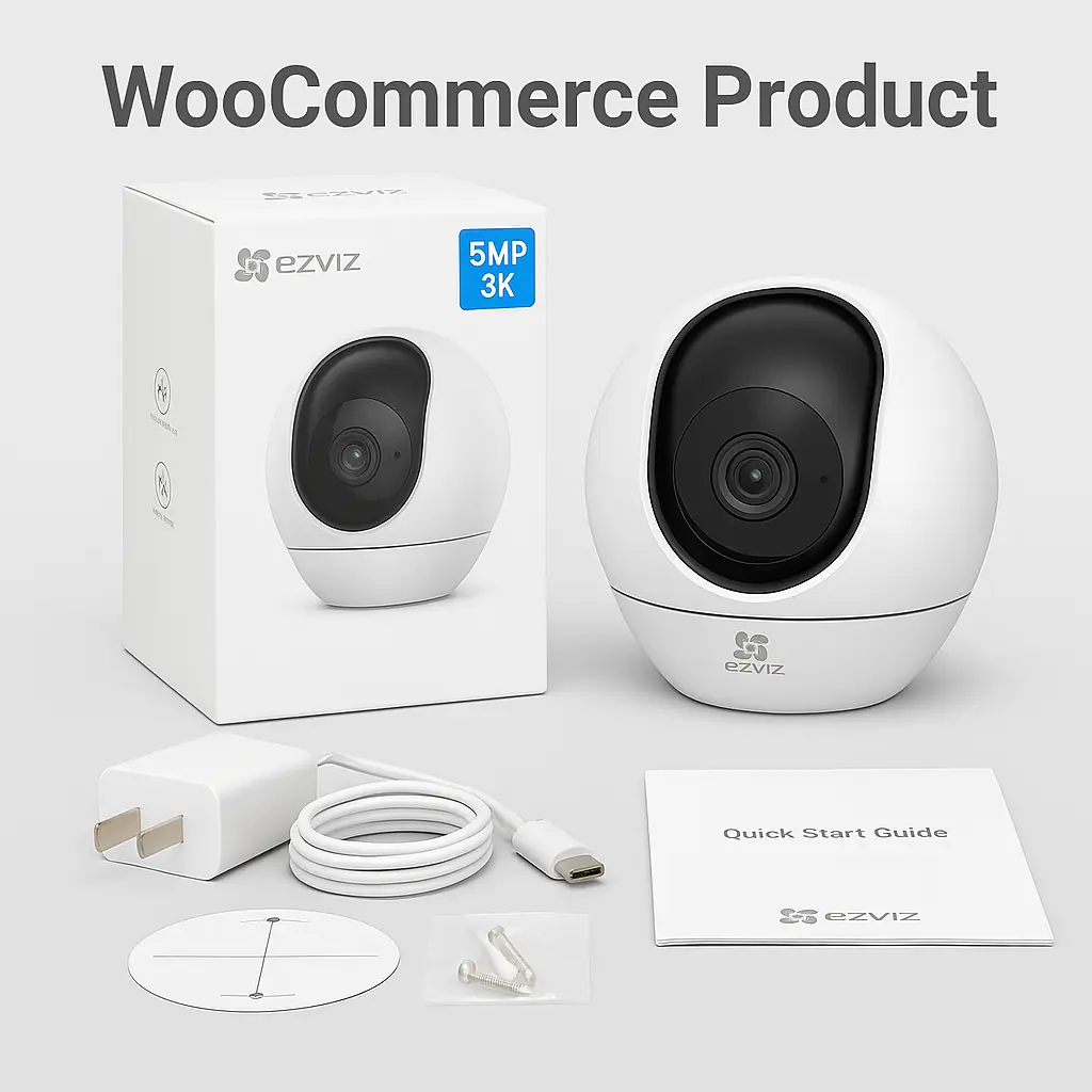 EZVIZ H6 5MP 3K Smart Home Security Wi-Fi Camera, 360° Pan/Tilt Indoor IP Camera - Image 3