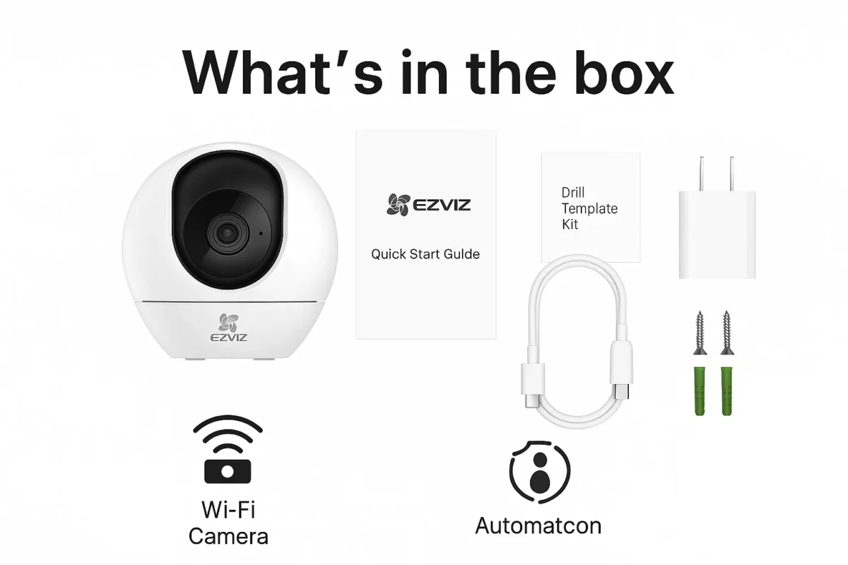 EZVIZ H6 5MP 3K Smart Home Security Wi-Fi Camera, 360° Pan/Tilt Indoor IP Camera - Image 4