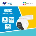 EZVIZ 4K Dual-Lens 8MP+2MP Outdoor Camera, Security Camera Wireless with 30m Colour Night Vision, AI Person/Vehicle Detection, Auto-Tracking, Active Defense, H80x