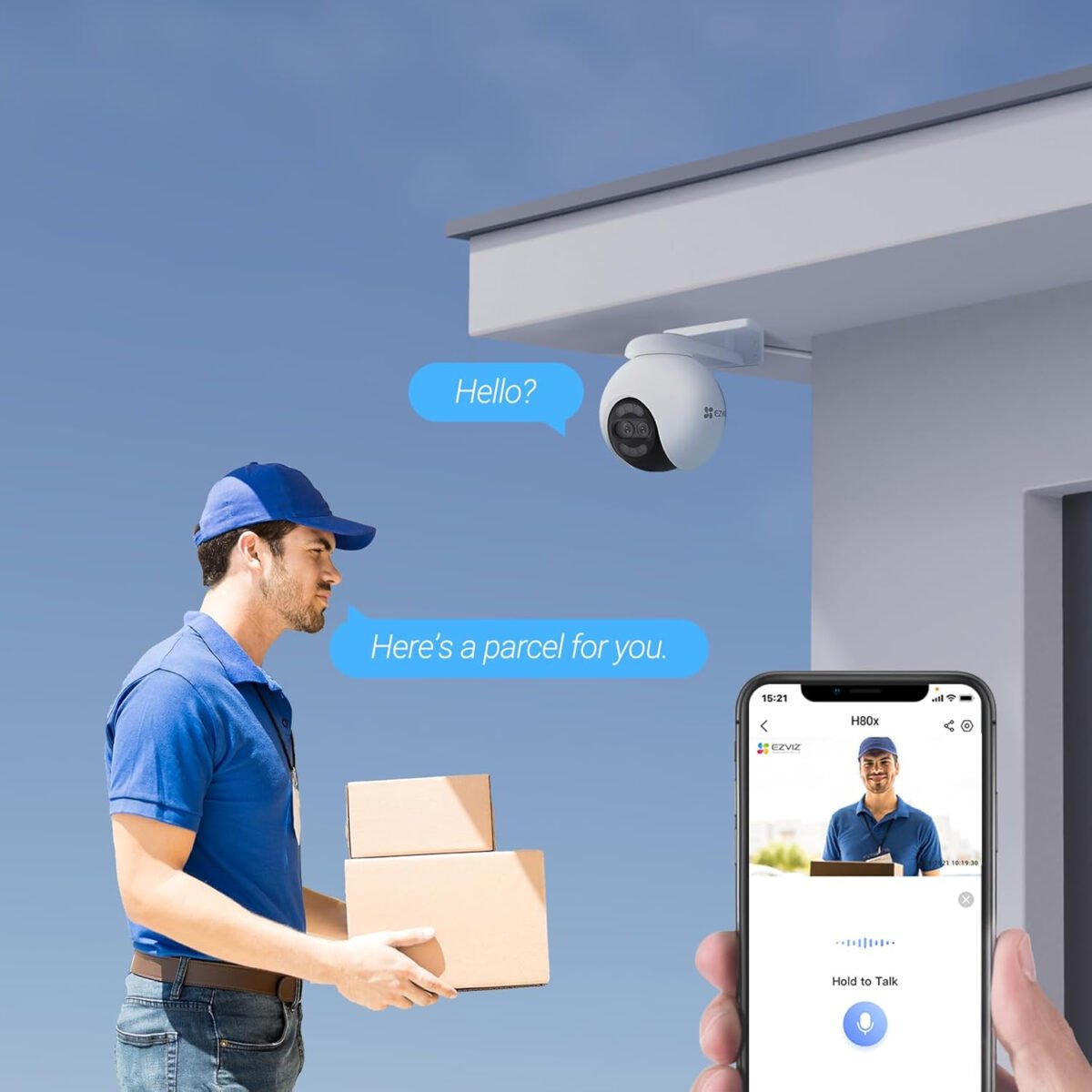 EZVIZ 4K Dual-Lens 8MP+2MP Outdoor Camera, Security Camera Wireless with 30m Colour Night Vision, AI Person/Vehicle Detection, Auto-Tracking, Active Defense, H80x - Image 6