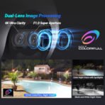 EZVIZ 4K Dual-Lens 8MP+2MP Outdoor Camera, Security Camera Wireless with 30m Colour Night Vision, AI Person/Vehicle Detection, Auto-Tracking, Active Defense, H80x - Image 10