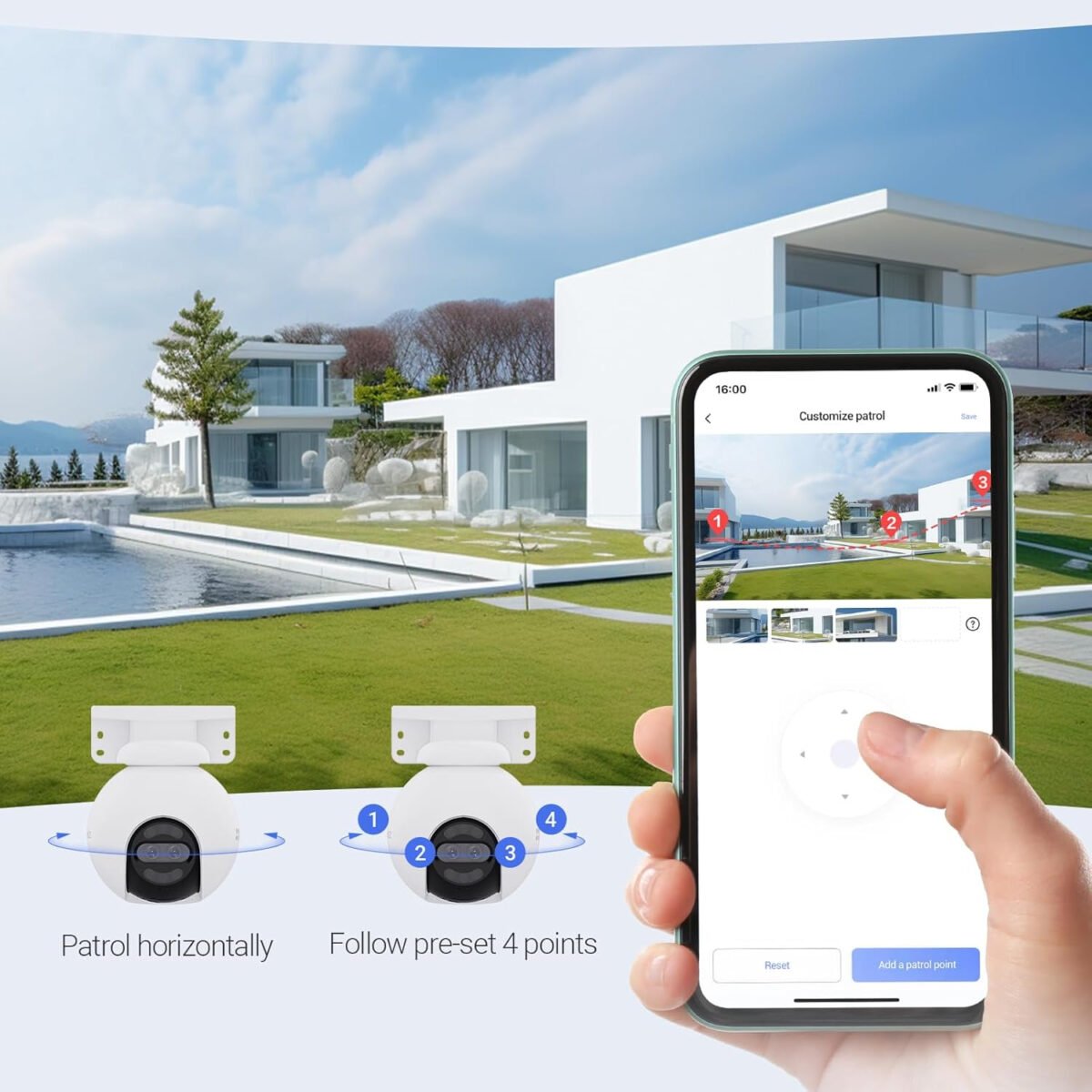 EZVIZ 4K Dual-Lens 8MP+2MP Outdoor Camera, Security Camera Wireless with 30m Colour Night Vision, AI Person/Vehicle Detection, Auto-Tracking, Active Defense, H80x - Image 11