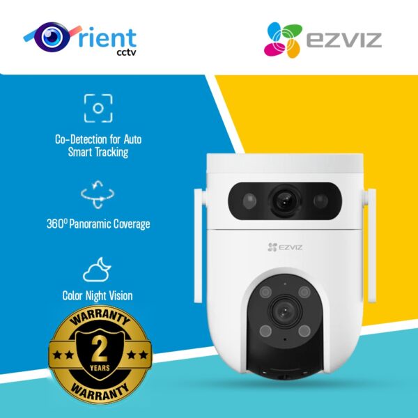 Best EZVIZ H9C 3K Dual Lens 5MP+5MP Pan & Tilt Auto Tracking Wi-Fi Outdoor Color Camera
