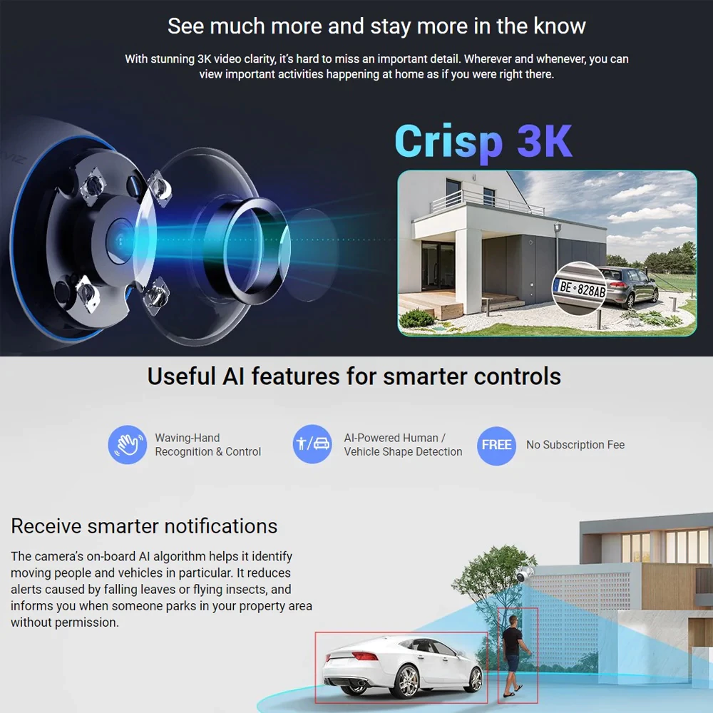 my-11134207-7r991-lqeayrm6s15hb9 EZVIZ H3c 5MP (3K) Outdoor Wi-Fi Camera – Color Night Vision | Smart Security Camera for Home & Office (Wireless) - Image 4