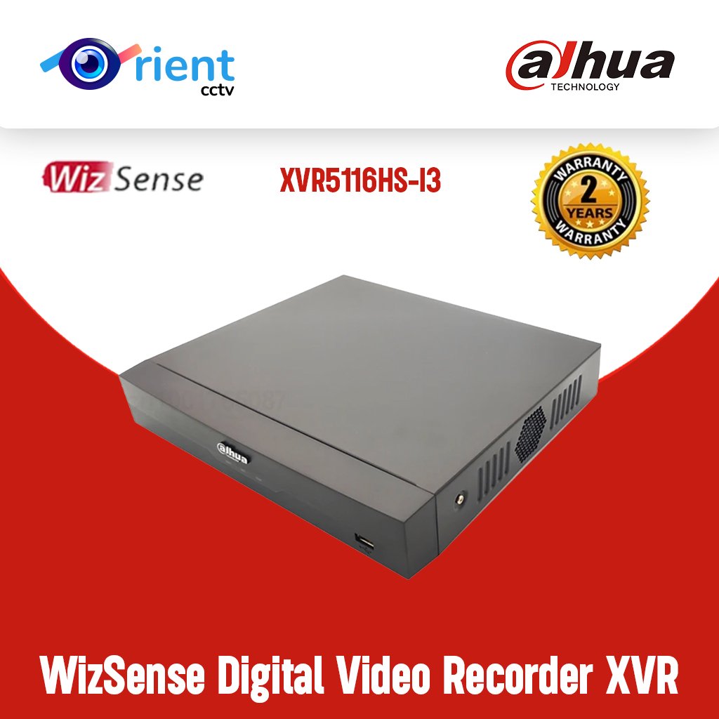Dahua Video surveillance XVR5116HS-I3 16ch Penta-brid upto 5MP Compact 1U WizSense Digital Video Recorder XVR - Image 1