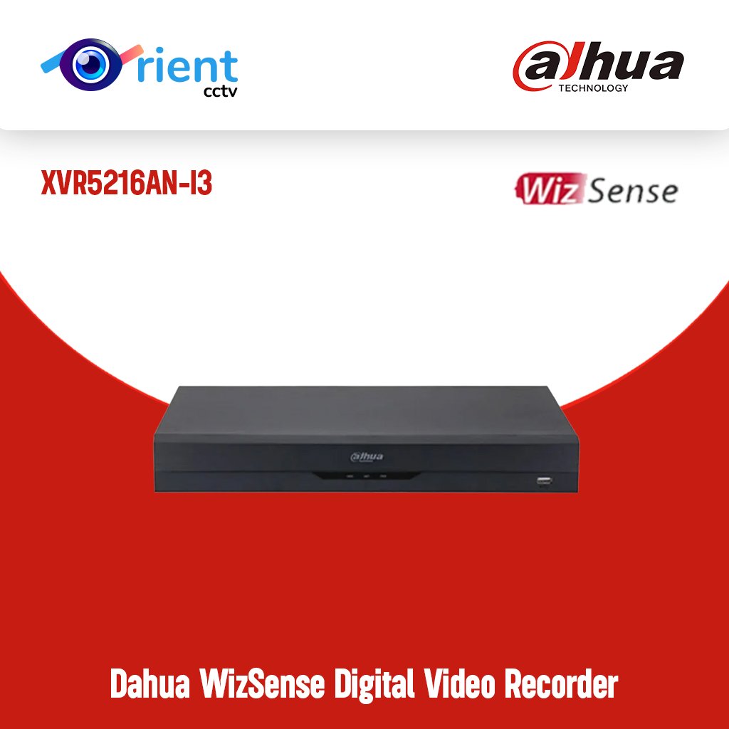 Dahua XVR5216AN-I3 16Ch Penta-brid 5M-N 1080P 1U Wiz Sense Digital Video Recorder - Image 1