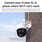 IMOU Cruiser SC 4G Outdoor Security Camera with Red-Blue Warning Lights Full Color Night Vision AI Human Detection IP66 - Image 4