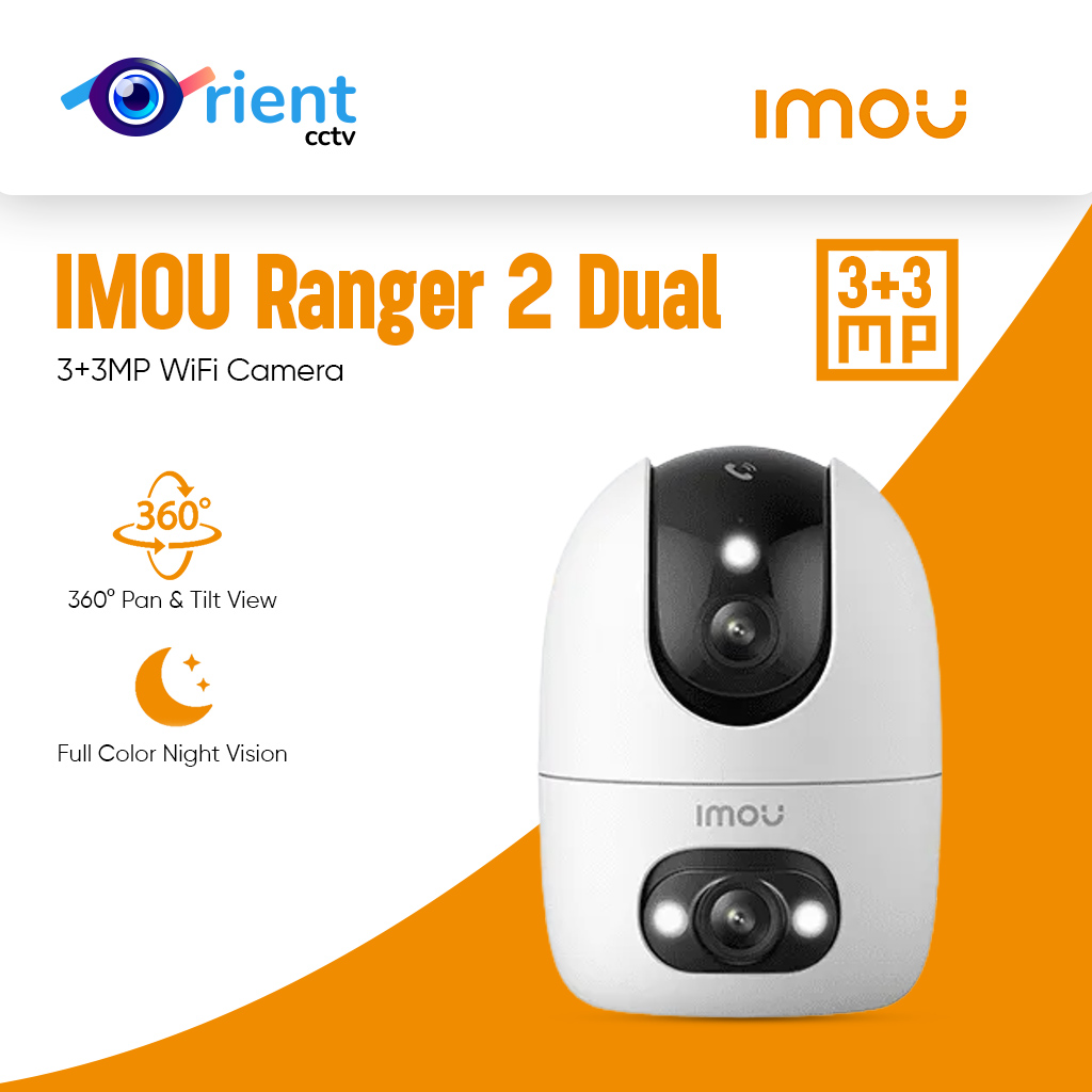 IMOU Ranger Dual 2 Indoor 3+3MP WiFi Camera | Full Color Night Vision ...