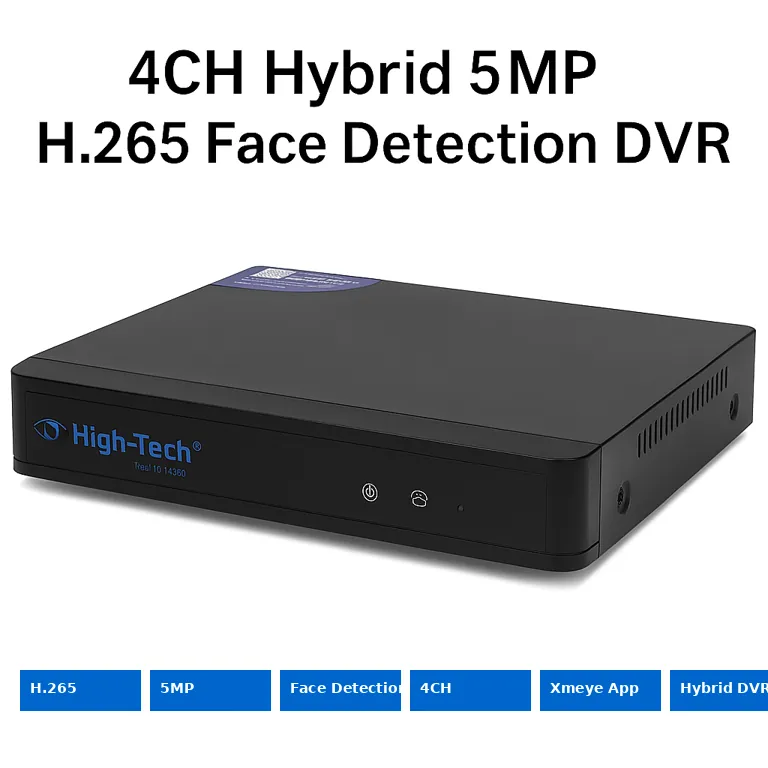 Hybrid_DVR_Featured High-Tech 4-Channel Full Color View 2MP CCTV Kit – 4 Bullet Cameras + XVR HT4004 + 500GB HDD | H.265+ | IP67 | Mobile App | Plug & Play – Full HD Security System - Image 3