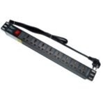 Black Copper  8-Port Rackmount Power Distribution Unit with Surge Protection - Image 2
