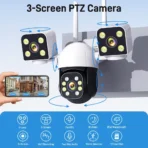 V380 Pro Smart WiFi Security Cameras 9MP 4K 3 Lens 3 Screens Waterproof Wireless CCTV PTZ 360 Intelligent Outdoor Surveillance Camera
