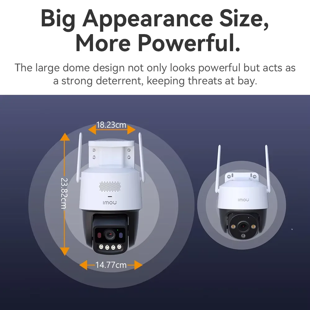 IMOU 5G WIFI IP Camera Titan Pro 6MP Red-Blue Warning Lights Outdoor POE Security Camera Full-Color Night Vision Human Detection - Image 3