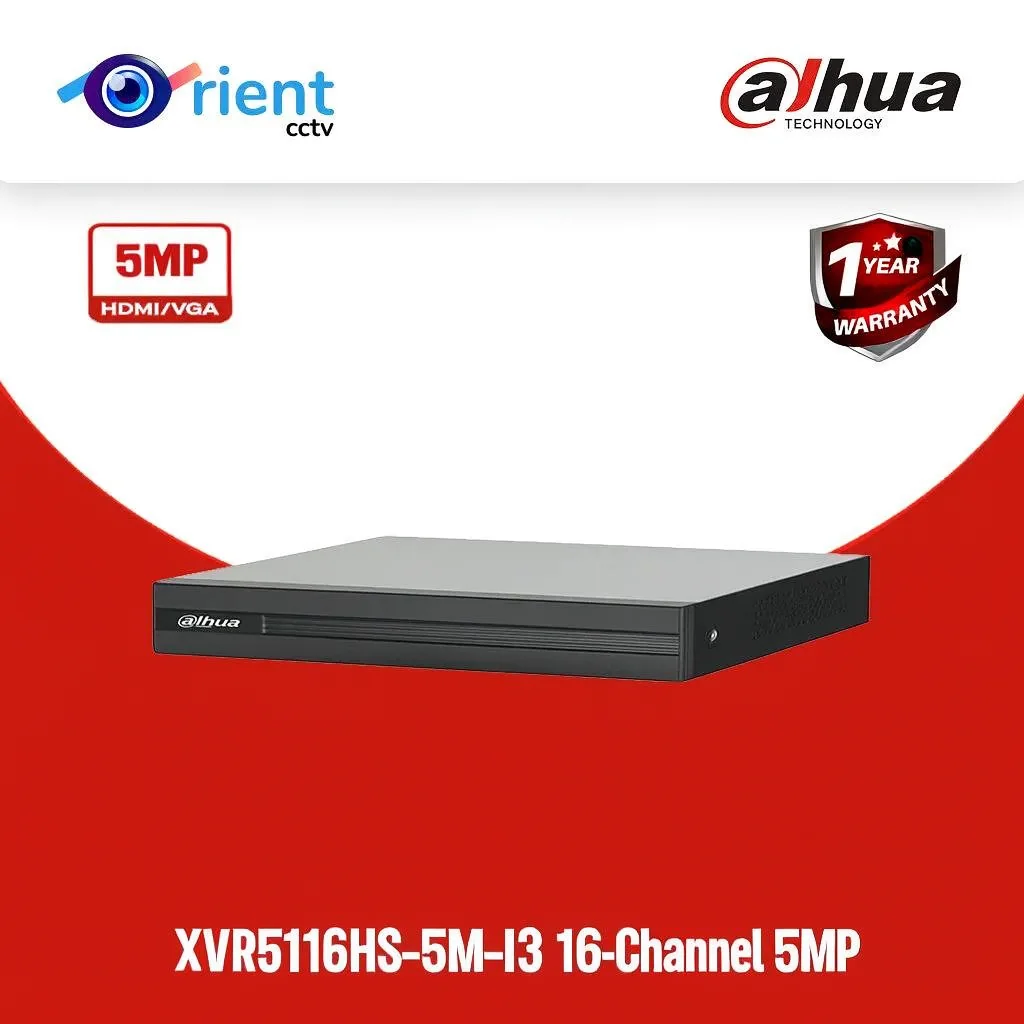 Dahua XVR5116HS-5M-I3 16-Channel 5MP Compact WizSense DVR - Image 1
