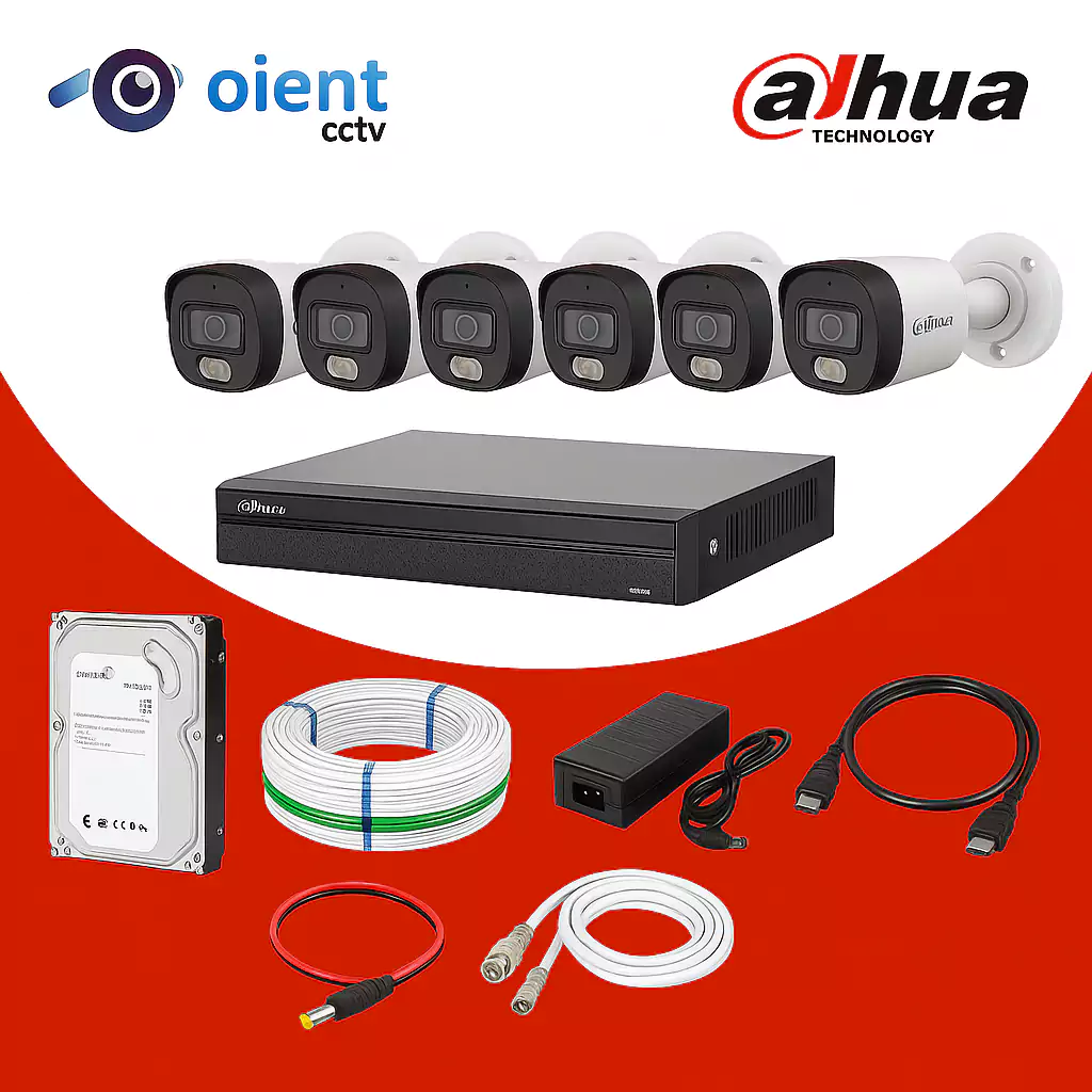Dahua B08-i/T 8CH Two-Way Talk XVR CCTV Package – 6 Two-Talk Cameras, Cabling & Power  – Pakistan - Image 1