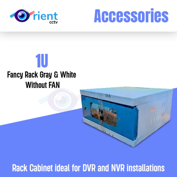 1U Fancy Rack Gray & White WITH OUT FAN
