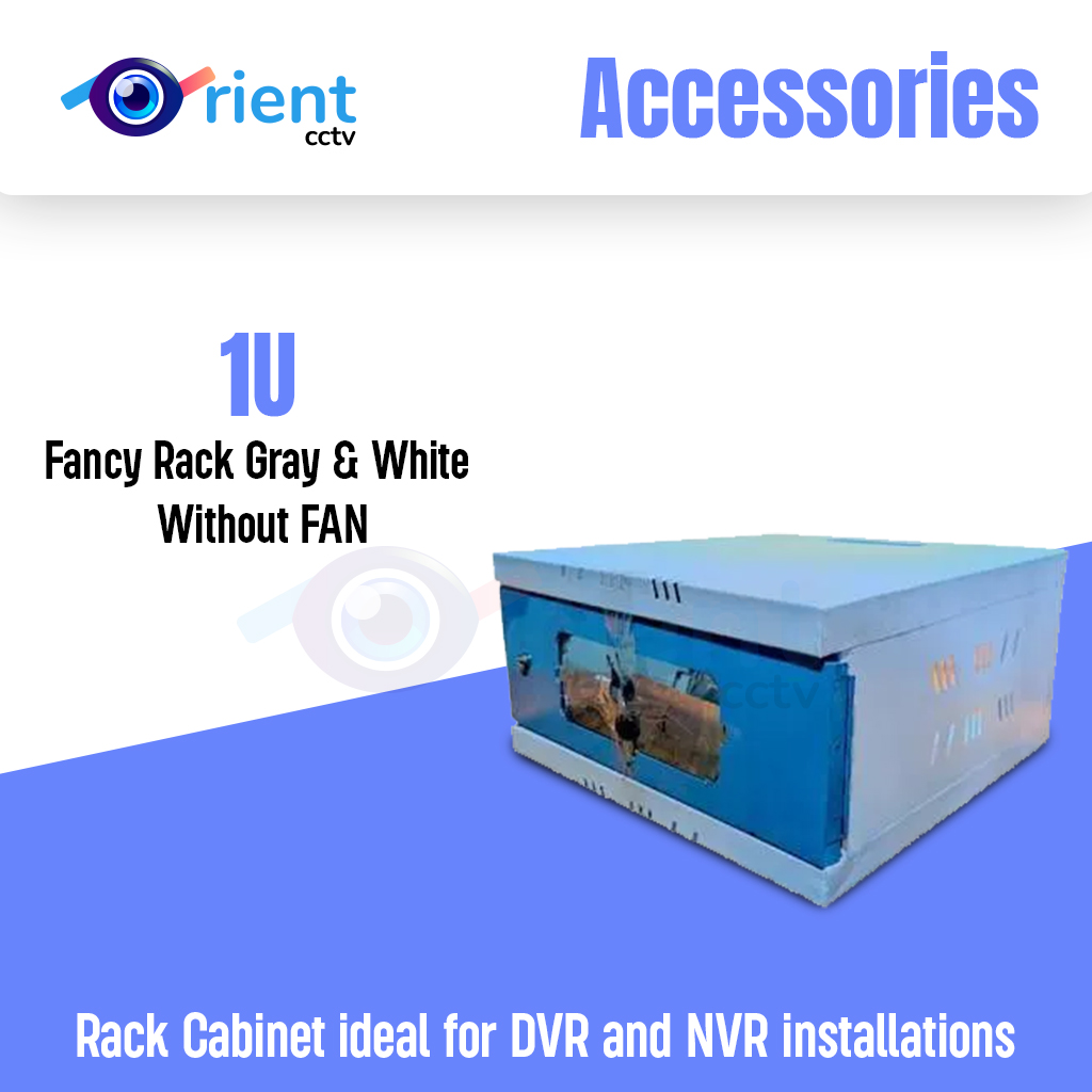 1U Fancy Rack Gray & White WITH OUT FAN