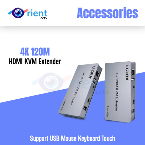 4K 120M HDMI KVM Extender Transmitter Receiver Over Cat5 5e Cat6 Rj45 Ethernet Cable Support USB Mouse Keyboard Touch