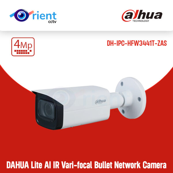 DAHUA DH-IPC-HFW3441T-ZAS 4MP Lite AI IR Vari-focal Bullet Network Camera