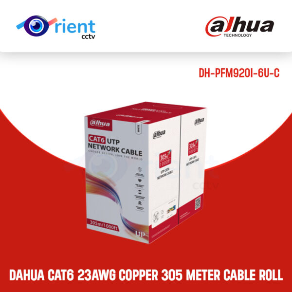 DAHUA DH-PFM920I-6U-C CAT6 23AWG COPPER 305 METER CABLE ROLL