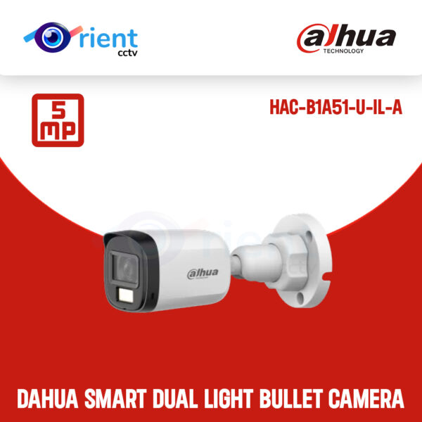 DAHUA HAC-B1A51-U-IL-A 5MP SMART DUAL LIGHT BULLET CAMERA