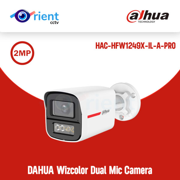 DAHUA HAC-HFW1249X-IL-A-PRO 2mp Wizcolor Dual Mic Camera
